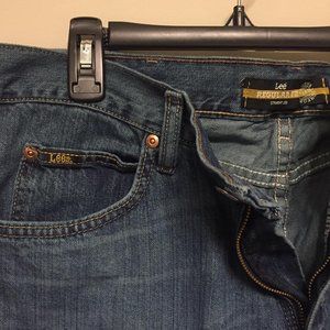 Lee Regular Fit Straight Leg Men 34x30 Dark Denim